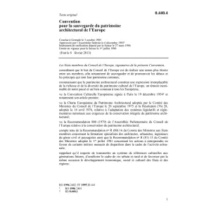 Conv. patrimoine architectural