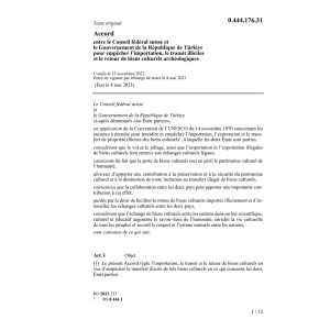 Ac. Türkiye importation et transit