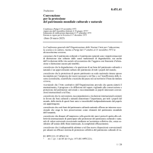 Conv., protezione parimonio culturale