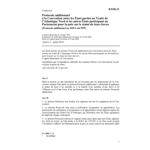 Protocol additionnel au SOFA du PPP