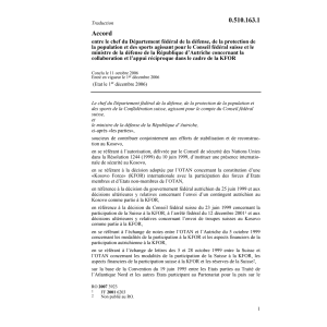 Acc. CH-AUT collaboration KFOR
