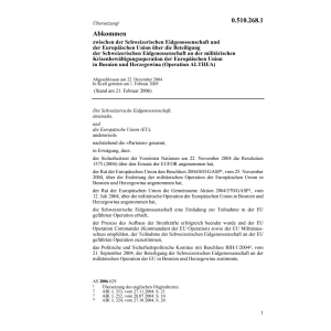 Abk.Krisenbewältigungsoperation Bosnien