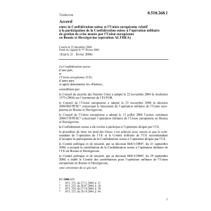Acc.opération militaire crise Bosnie
