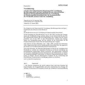 Vereinb.CH-D Gebiet Ausbildung