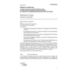 Rahmenvereinb.CH-A Streitkräfte
