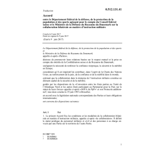 Ac. DDPS/Ministèr. déf. Dan. instr. mil.