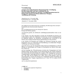 Vereinb.CH-E militärische Schulung