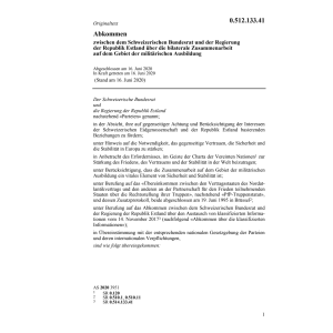 Abk. 16.6.20 Schweiz. BR Rep. Estland