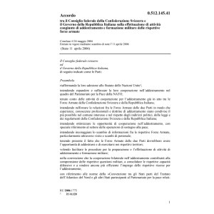 Acc. CH-Italiana addestram. forze armate