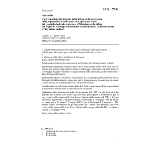 Acc.DDPS-Norvegia esercitazioni militari