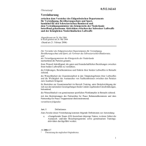 Vereinb.Aktivitäten Luftwaffe CH-NL