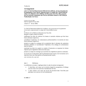 Arrangement activités forces aériennes
