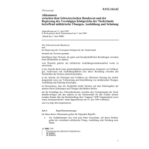 Abk.CH-NL militärische Übungen