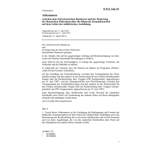 Abk.CH-Russland militärischen Ausbildung