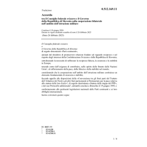 Acc. Slovenia istruzione militare
