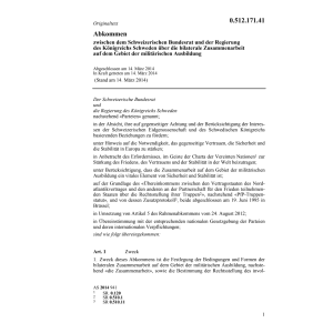 Abk. CH-S militärischen Ausbildung