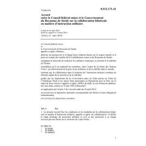 Acc. CH-S d'instruction militaire
