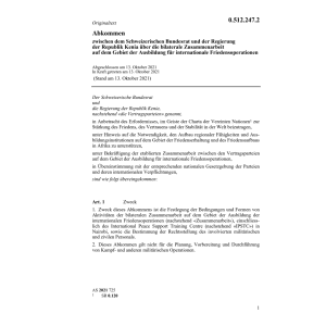 Abk. BR und Kenia Friedensoperationen