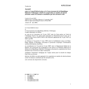 Acc. CH-D coopération aéronefs civils