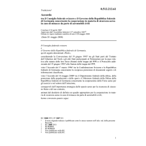 Acc. CH-D cooperazione aeromobili civili