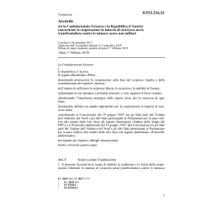 Acc. CH-Austriaco materia sicurezza