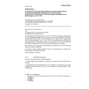 Abk. CH-Frankreich Sicherung Luftraum