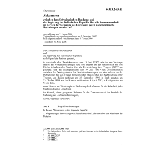 Abk. Italien Sicherung Luftraum