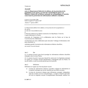 Acc. CH-A informations militaires