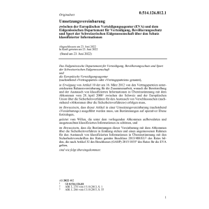 Umsetzungsvereinbarung (EVA)