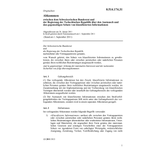 Abk. CH-Tschechischen Rep. Informationen