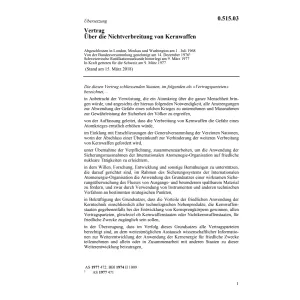 Vertrag Nichtverbreitung Kernwaffen