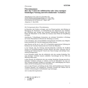 Übereink. umweltverändernder Techniken