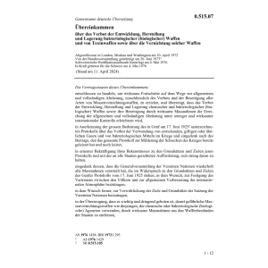 Übereink. Verbot bakteriologische Waffen