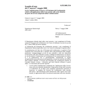 Scambio note CH-FL Conv. armi chimiche