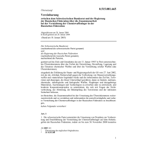 Vereinb.CH-RussFöderat.Chemiewaffenlager