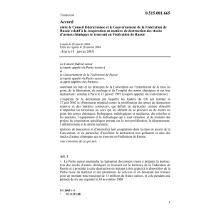 AccCH-fédRussie stocks d'armes chimique