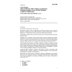 Conv., proibizione di armi chimiche