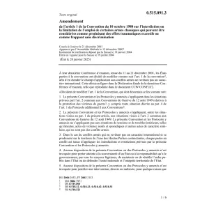 Conv. interdiction armes,amend.article 1