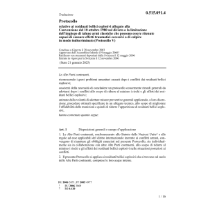 Prot. residuati bellici esplosivi