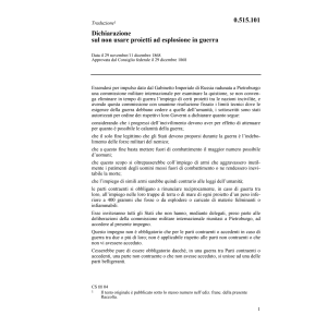 Dich. non usare proiettili ad esplosione
