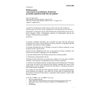 Dich. proibizione lanciare proietti