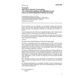 Prot. Verbot Verwendung von Gasen