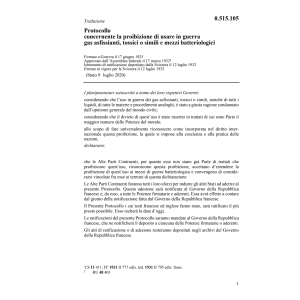 Prot. proibizione di usare gas