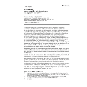 Conv. guerre sur terre