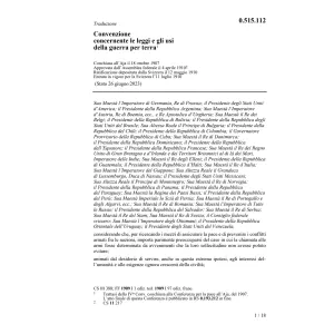 Conv. leggi, usi della guerra per terra