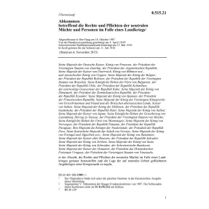 Abk. Rechte, Pflichten neutraler Mächte