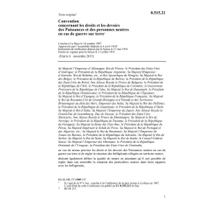 Conv. droits, devoirs puissances neutres
