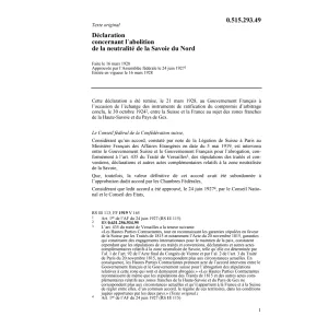 Décl abolition neutralité Savoie du Nord