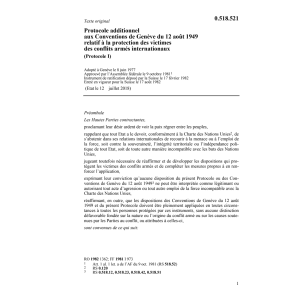 Prot. add. conv. Genève victim.(prot. I)
