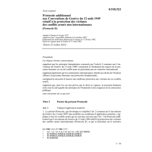 Prot. add. conv. Genève (prot. II)